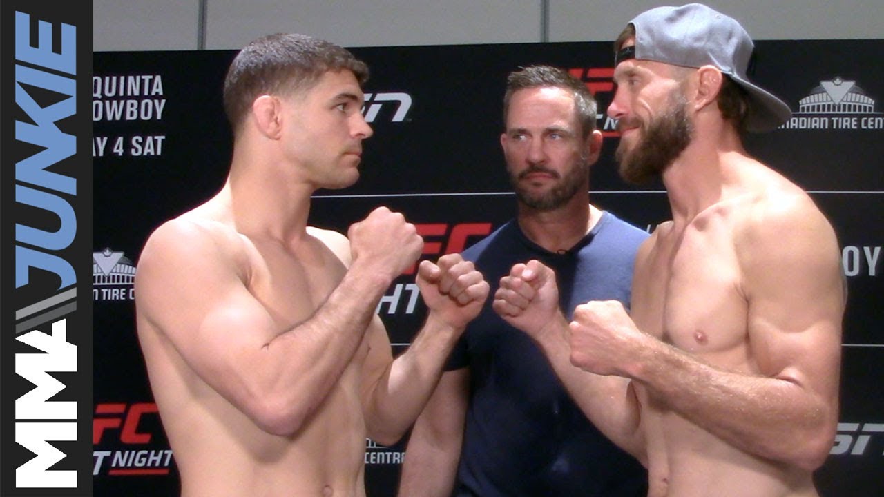UFC on ESPN+ 9 weigh in staredowns