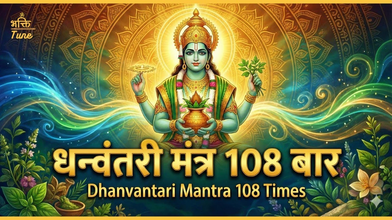 धन्वंतरी मंत्र 108 बार | Dhanvantari Mantra 108 Times for Healing & Health 