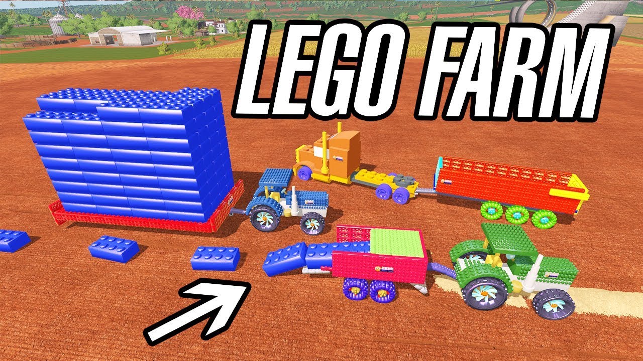 Farming Simulator 17 | LEGO FARM!! LEGO : TRUCK , TRACTOR , TRAILER, BALER, BALE...
