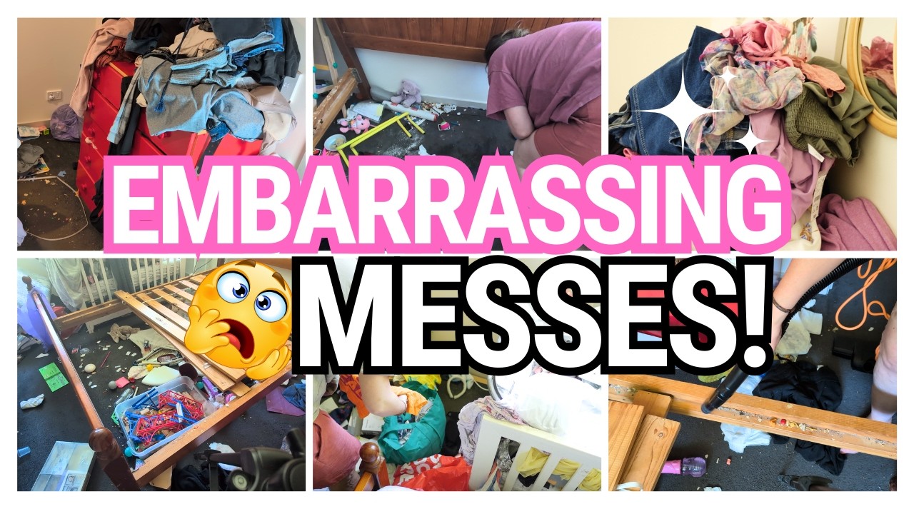 *NEW* 🧼✨CLEANING UNDER THE BED?! 😱 Extreme Bedroom Declutter & Organize (Realistic Clean With Me)