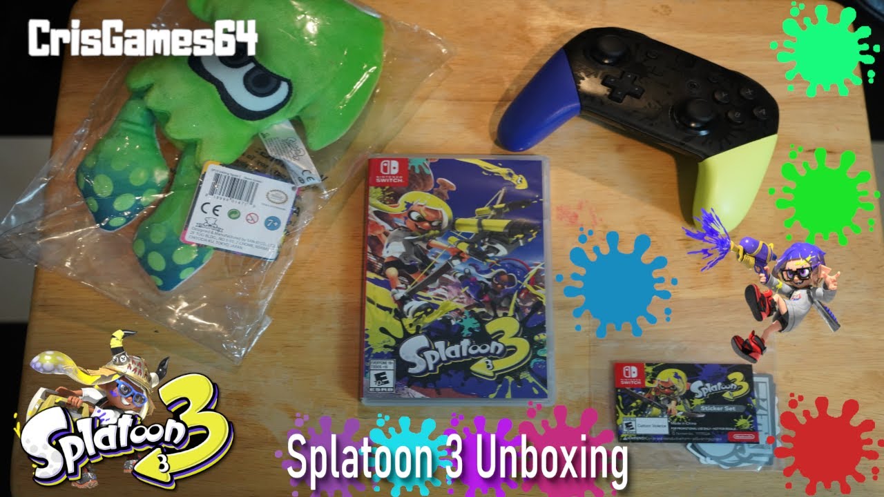 Splatoon 3 Unboxing with Splatoon 3 Pro Controller