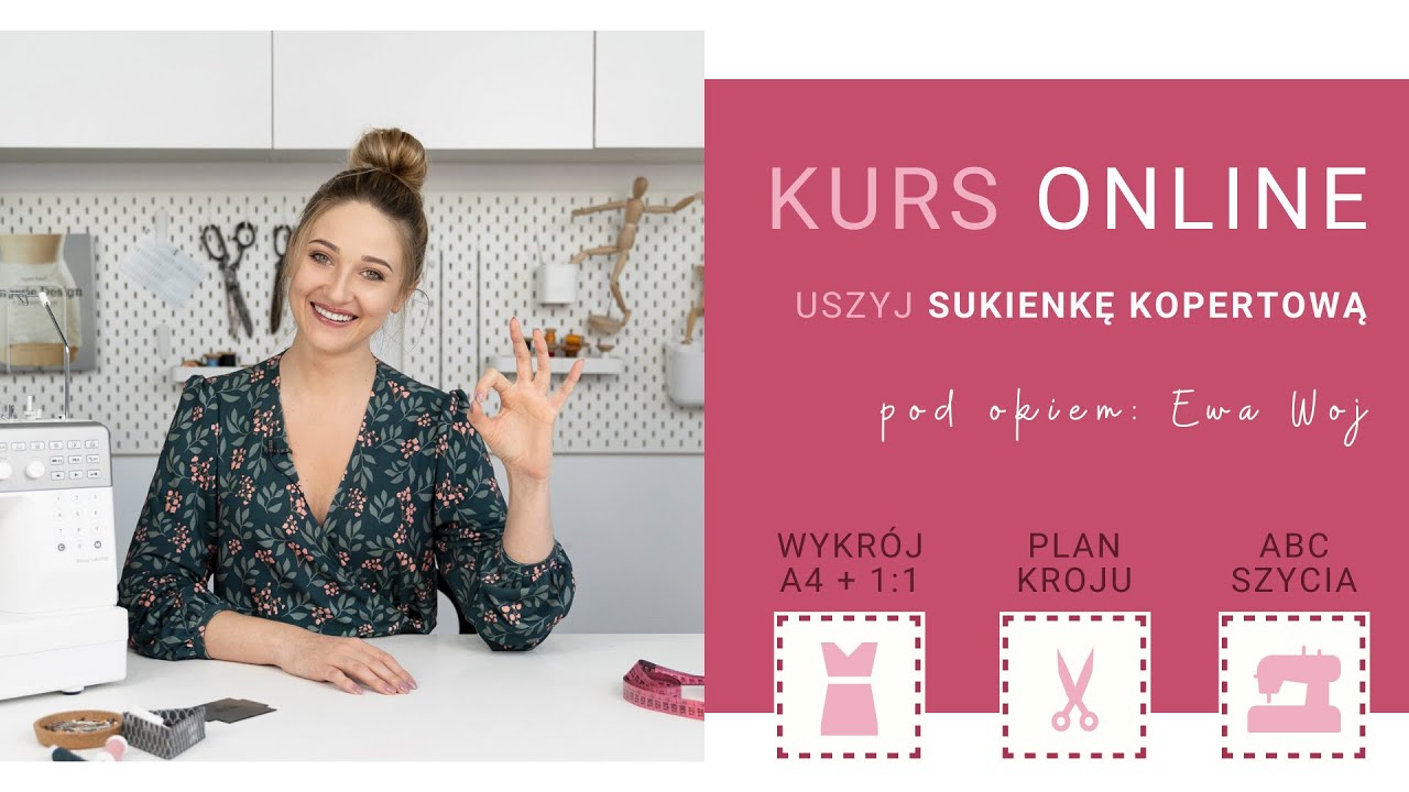 Kurs szycia online - szycie sukienki kopertowej (ZWIASTUN)