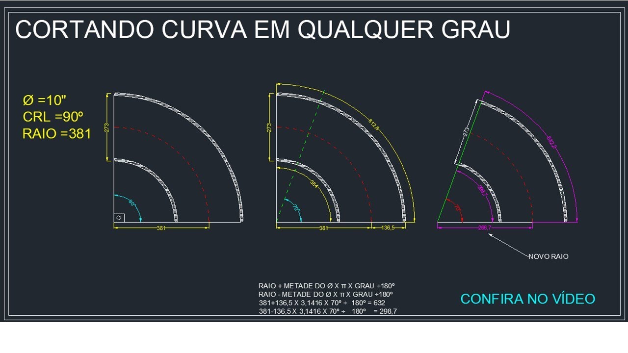 CORTANDO CURVA EM GRAUS. ( DICAS )