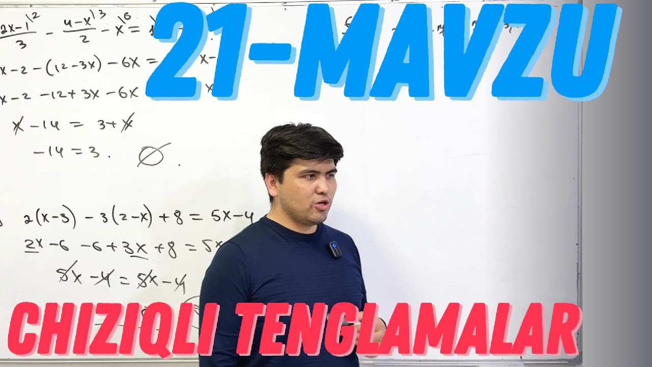 IDC | 21-MAVZU | CHIZIQLI TENGLAMALAR