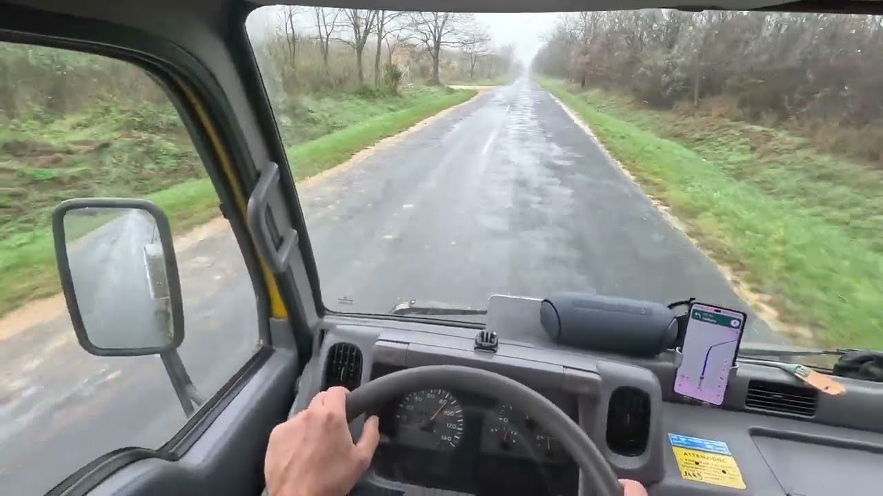 Countryside in Hungary / Nissan Cabstar TL0 POV driving