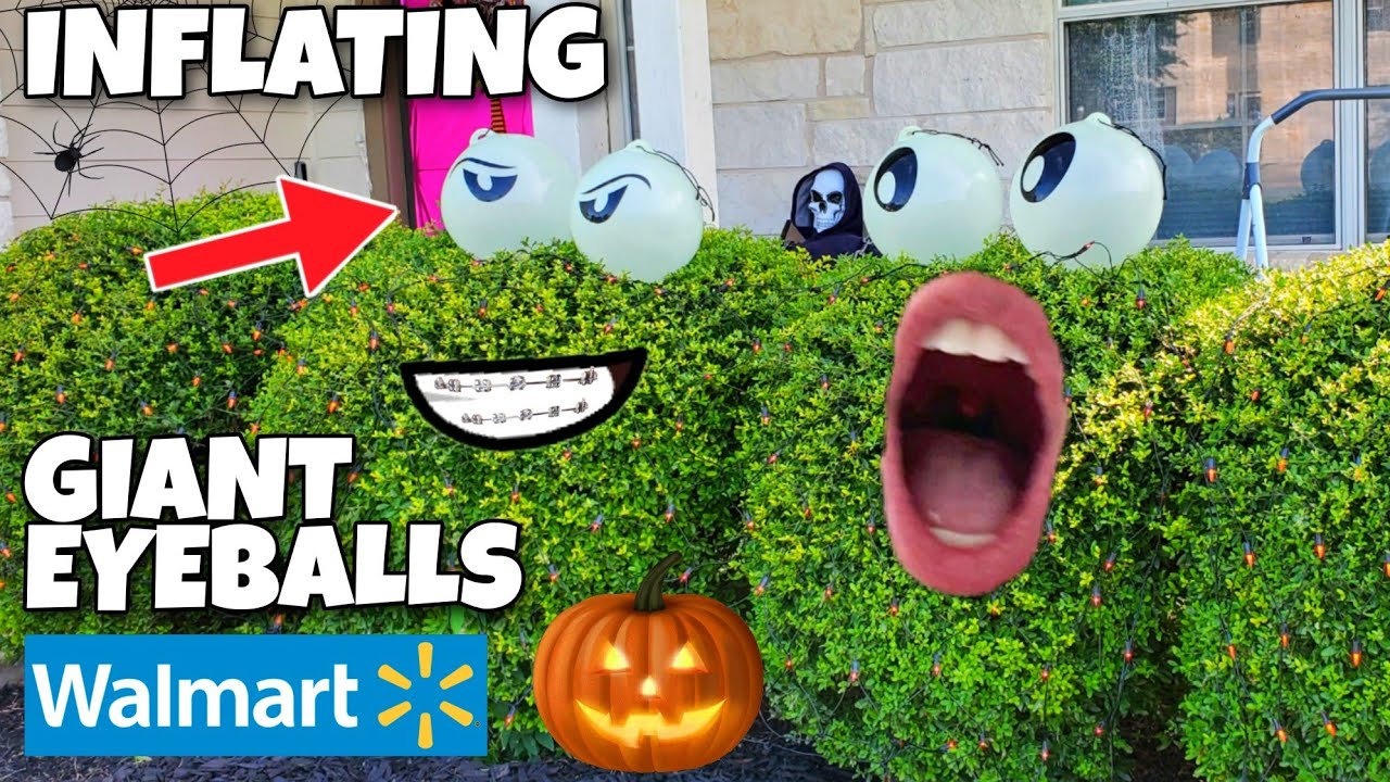 Inflating GIANT EyeBALLS Halloween Decorations Walmart 2020 Balloons? Balls?