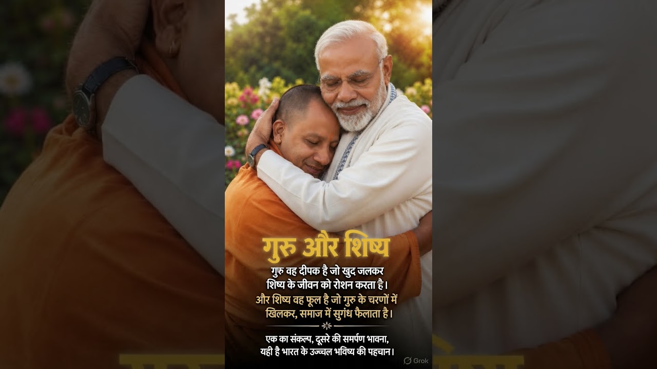 Narendra Modi Yogi Adityanath ji gale milte emotional #shorts #viral #trending #modi #like