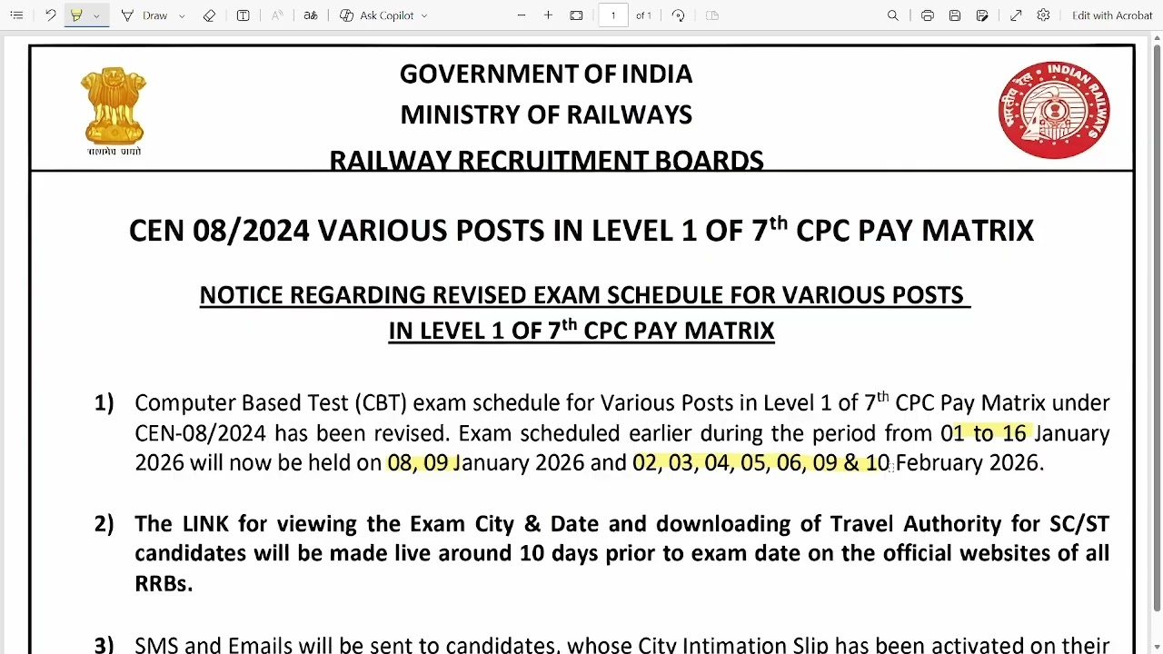 New Update! RRB Group D Exam Rescheduled? Check New Exam Dates & City Intimation