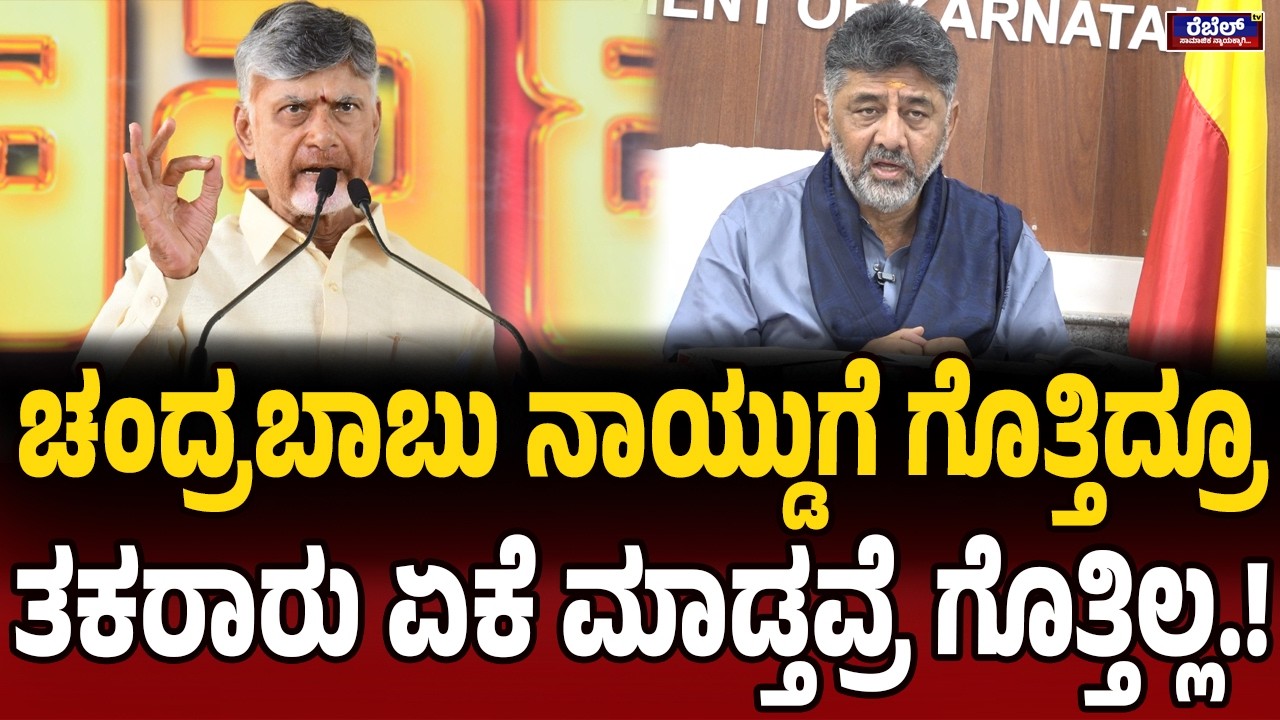 DK SHIVAKUMAR : ಚಂದ್ರಬಾಬು ನಾಯ್ಡುಗೆ ಗೊತ್ತಿದ್ರೂ ತಕರಾರು ಏಕೆ ಮಾಡ್ತವ್ರೆ ಗೊತ್ತಿಲ್ಲ.! REBEL TV