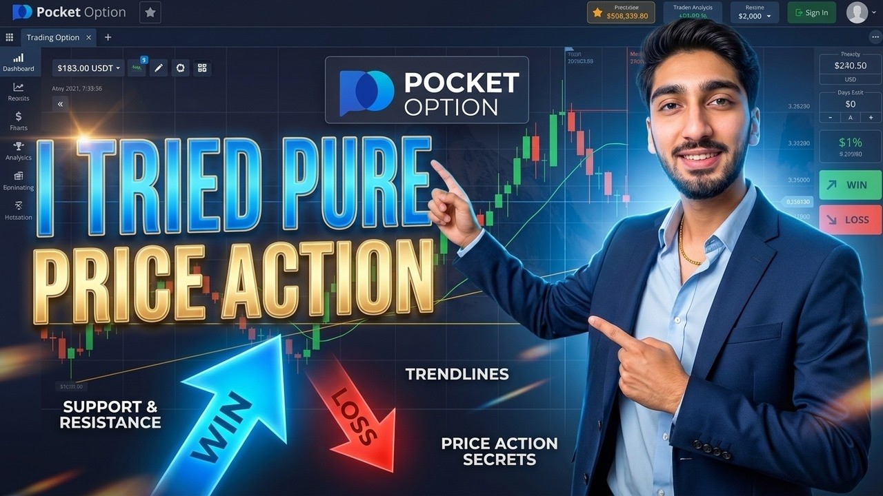 I TRIED PURE PRICE ACTION TODAY ! Pocket Option Strategy 1 Minute ! Pocket Option Winning Strategy