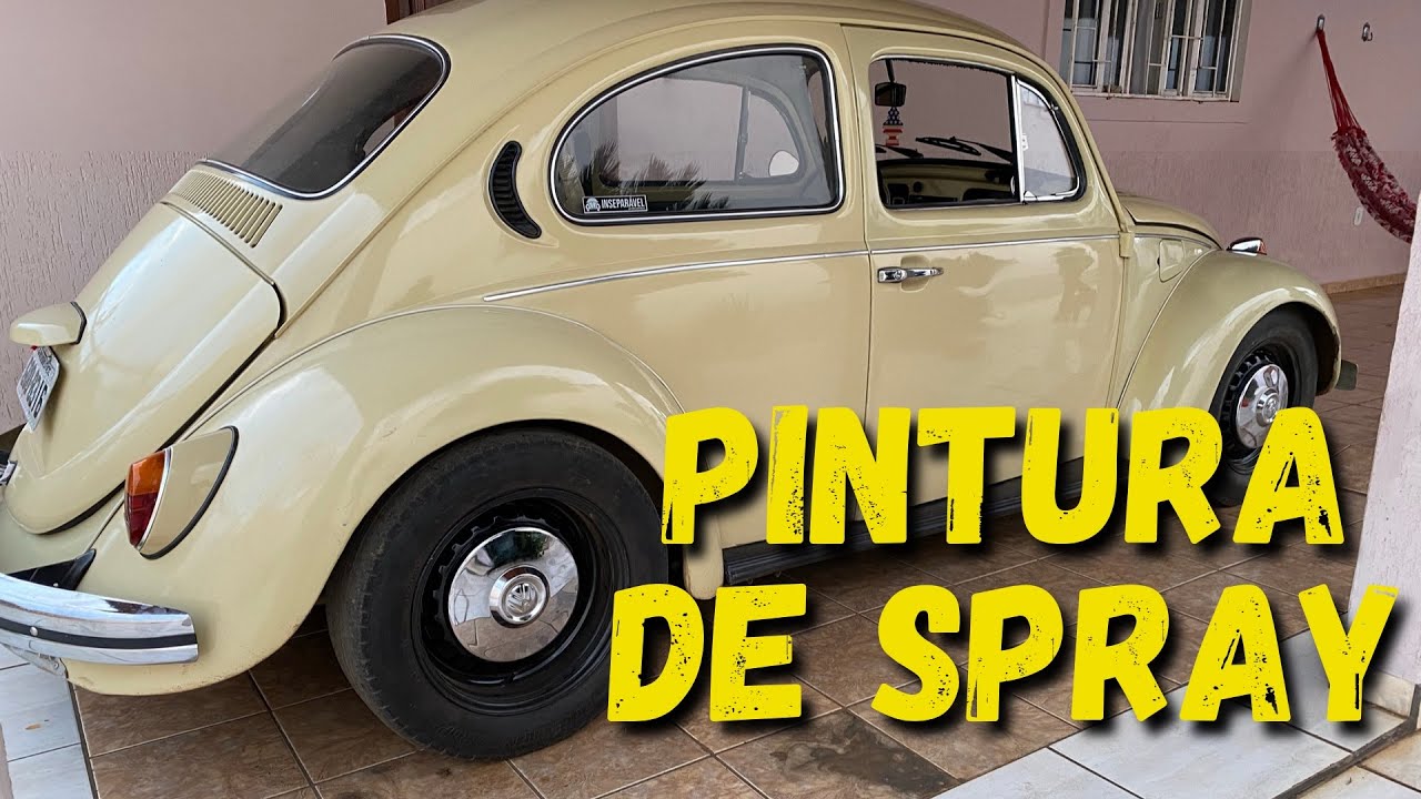 PINTANDO AS RODAS DO FUSCA EM CASA COM SPRAY