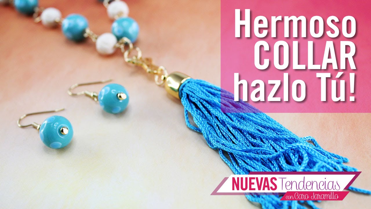 Como hacer un collar IG azul aguamarina