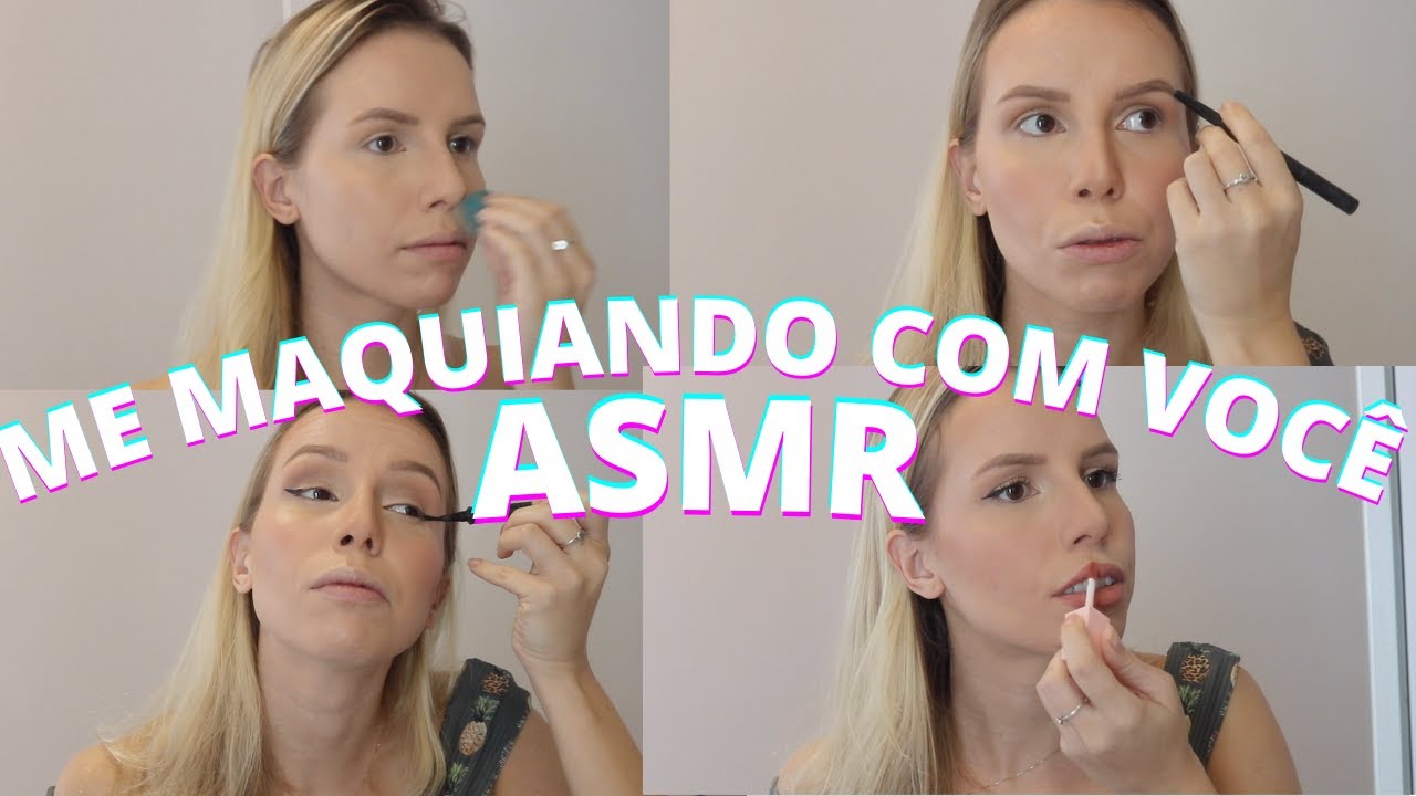 ASMR ME MAQUIANDO COM VOCÊ VOZ SUAVE -  Bruna Harmel ASMR