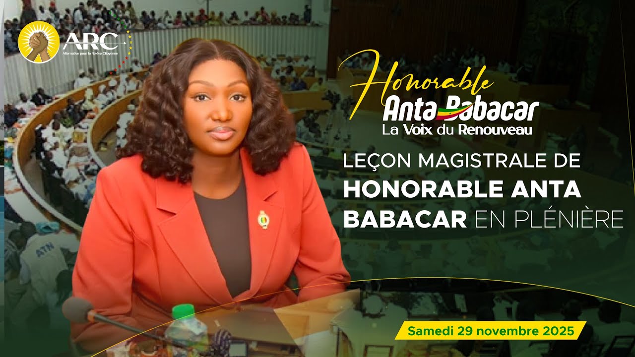 Le&ccedil;on Magistrale de Honorable Anta Babacar Ngom Diack en pl&eacute;ni&egrave;re