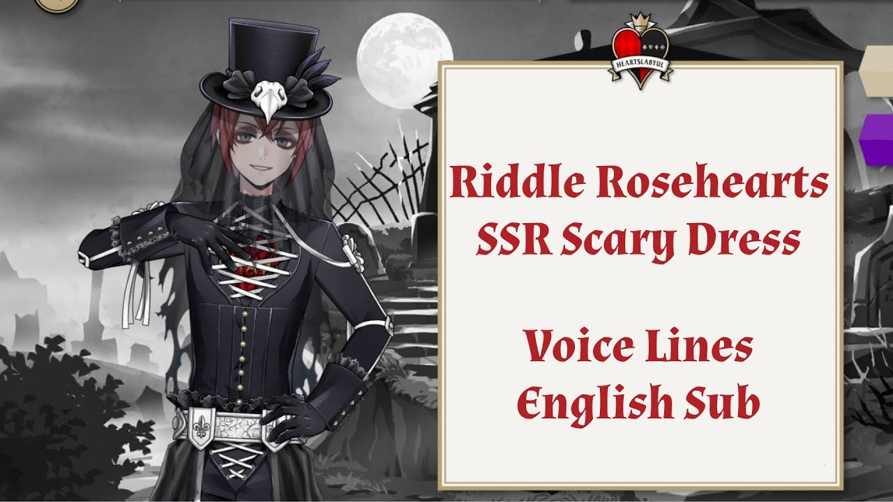 Riddle Rosehearts - SSR Scary Dress - Halloween - Voice Lines - Twisted Wonderland - Eng SUB