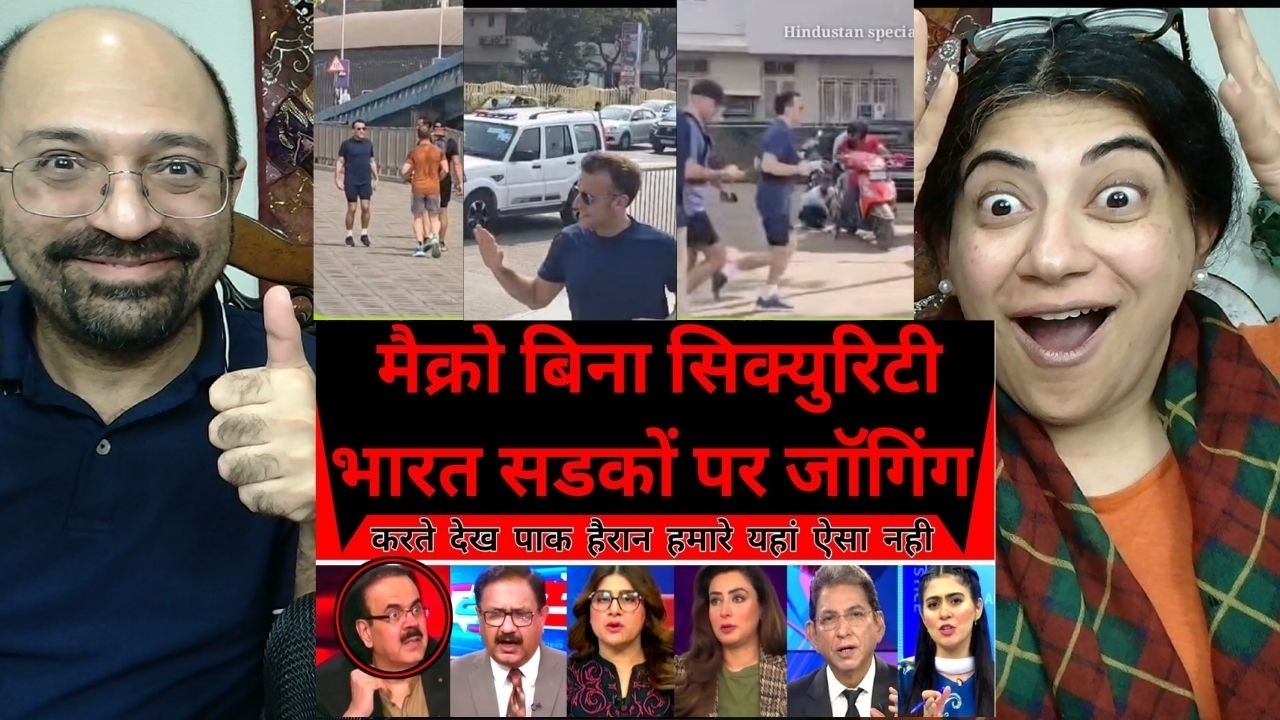 Pakistan Shocked To See French President Macron Jogging Without Security On Indian Roads |