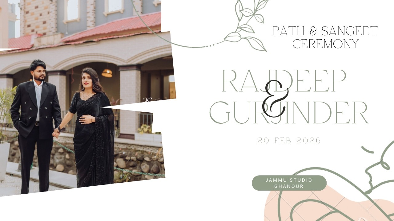 🔴 PATH & JAGGO CEREMONY || RAJDEEP & GURJINDER || 4k ULTRA HD || JAMMU STUDIO GHANOUR