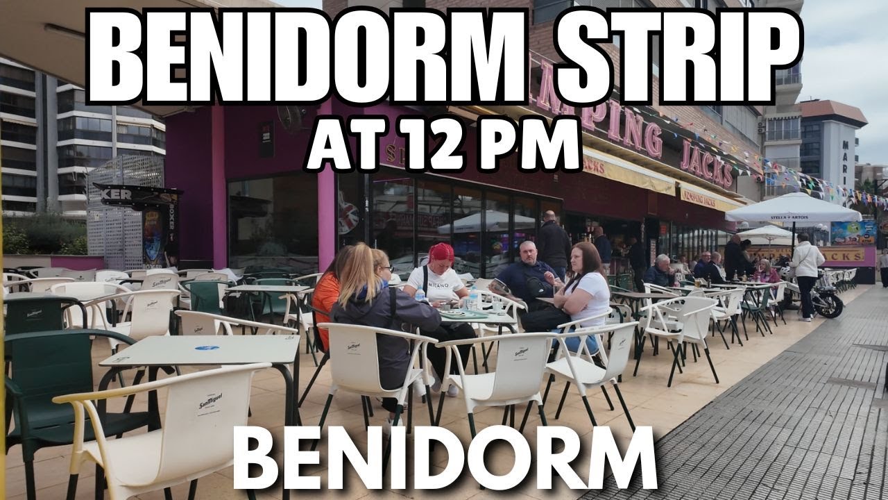 Benidorm Strip at 12PM – Already BUZZING or Still Quiet? 🤔🍻