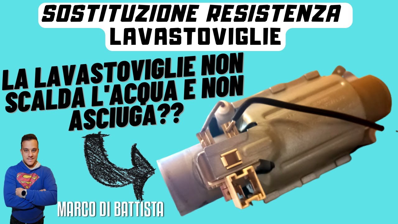 Come riparare una lavastoviglie in 10 minuti? Sostituzione resistenza.