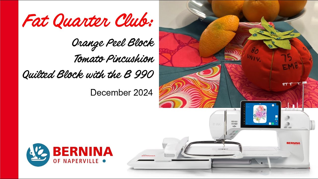 Fat Quarter Club: December 2024 Pincushion and Orange Peel Block