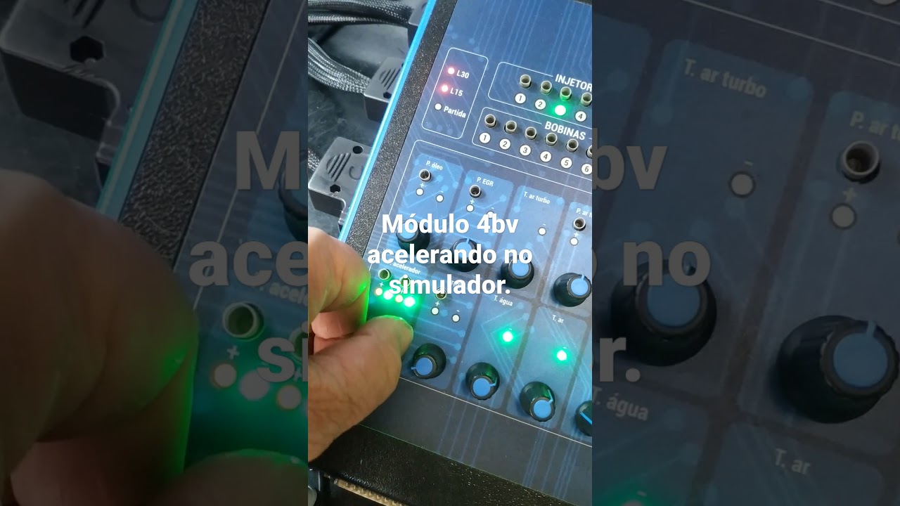 M&oacute;dulo 4bv acelerando em bancada - Simulador Ecu test 3 infinity chiptronic.