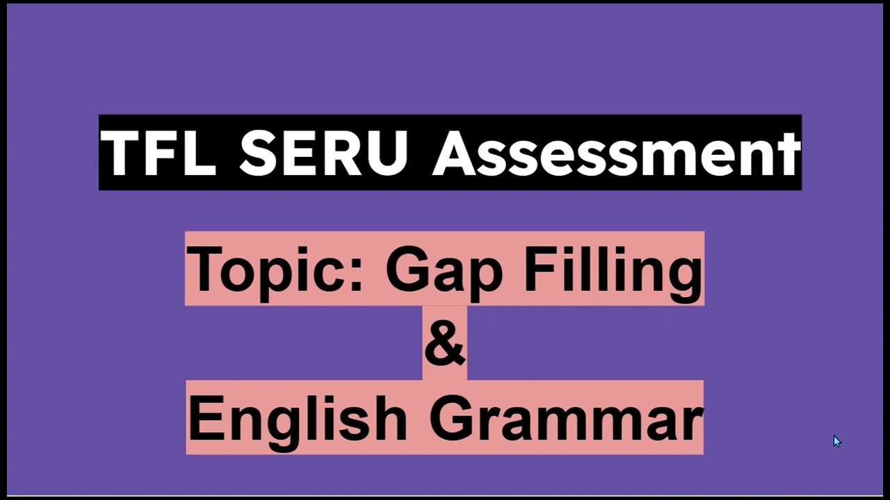 TFL SERU Assessment Mock Test 2  Gap Filling #mocktestpracticeset #tfl #pcolicence #licenseddriver