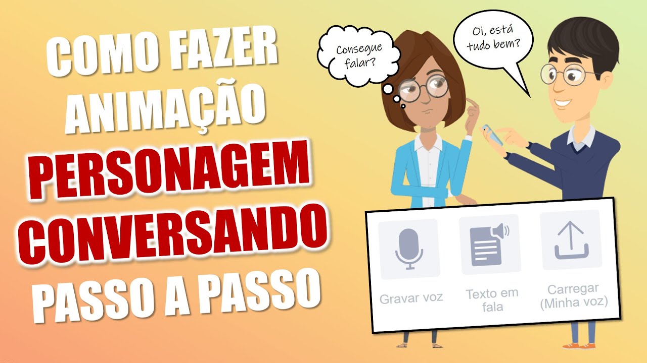Fazer Animação com Personagem Falando e Conversando - Adicionar Voz e Narração no Animaker