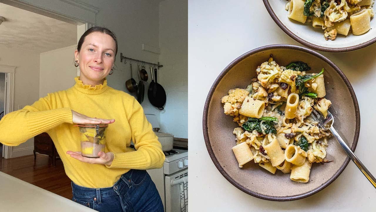 Creamy Preserved Lemon & Cauliflower Pasta (vegan) // how to make & use preserved lemons *probiotic*