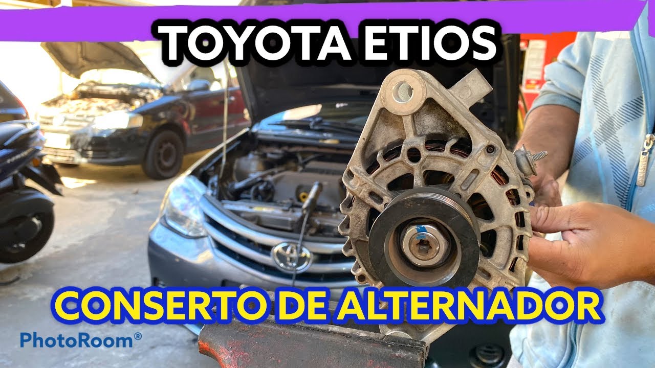 TOYOTA ETIOS - COMO CONSERTAR O ALTERNADOR - LUZ DA BATERIA ACESA