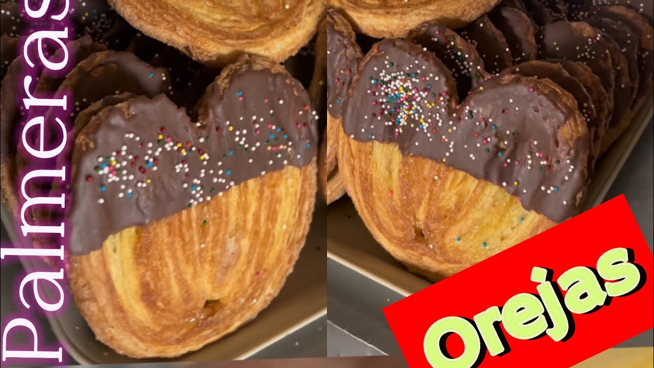 PALMERAS OREJAS O CORAZONES MASA HOJALDRE DULCES