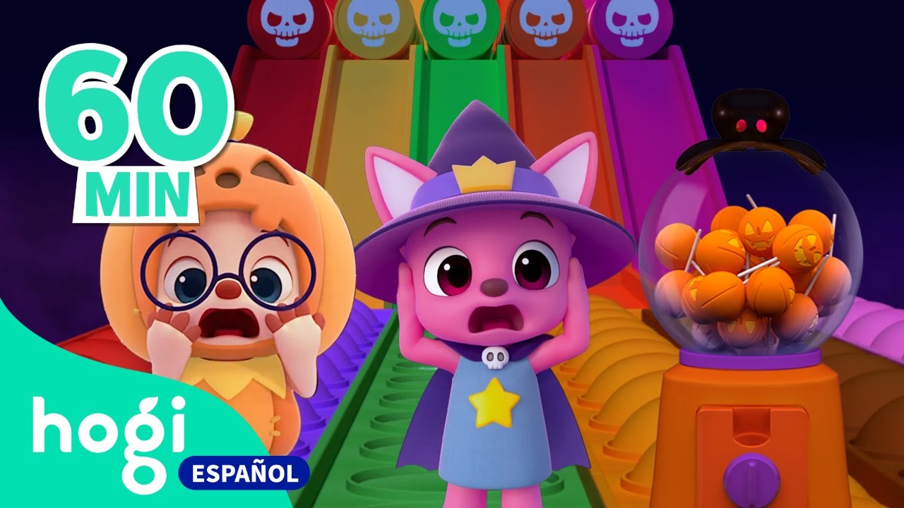¡Feliz Día de los Muertos!🎃｜Los Esqueletos de Halloween y el Tobogán💀🛝｜Colores｜Hogi en español