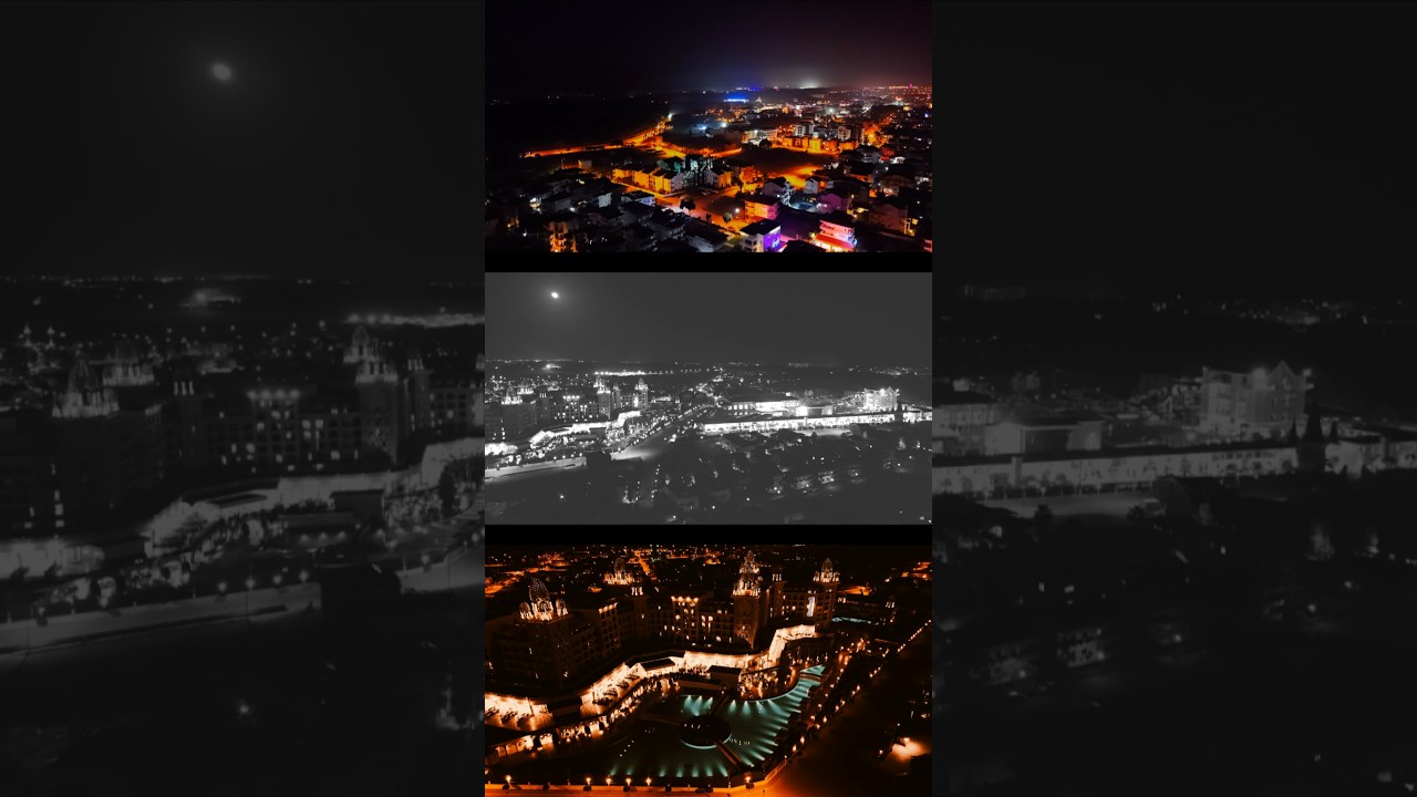 Night shot of Antalya city, Turkey