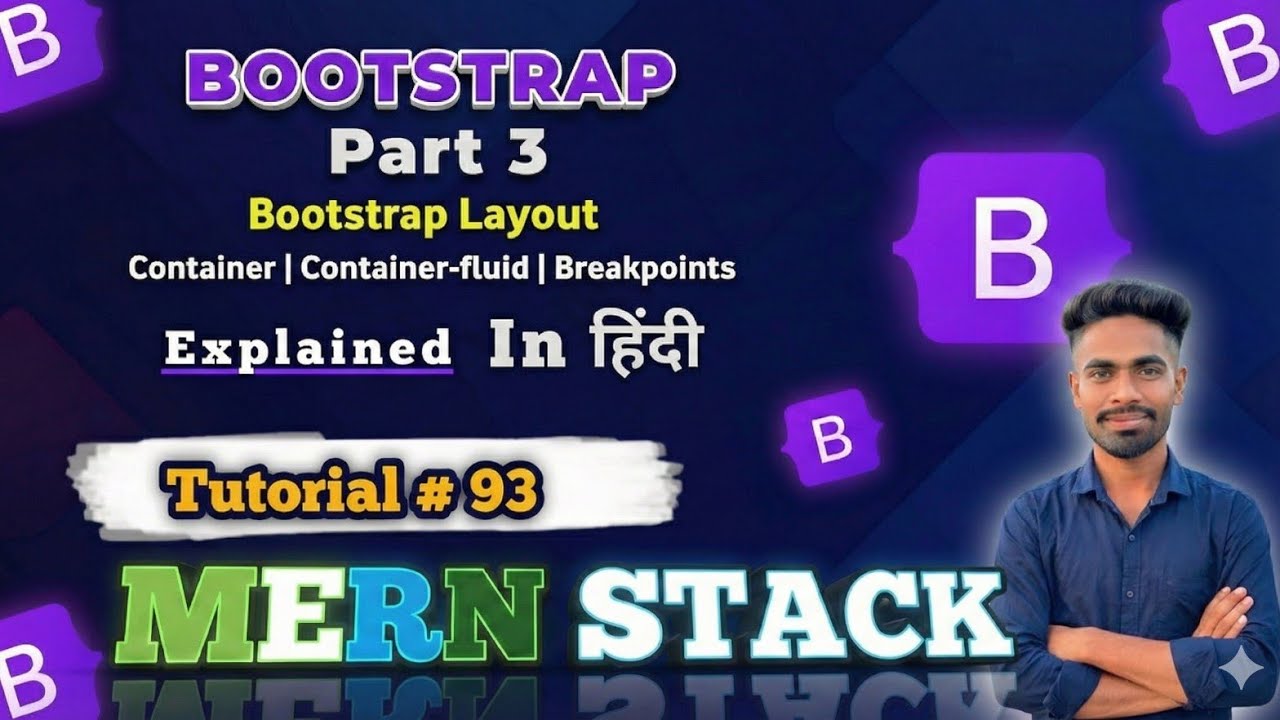 Bootstrap Containers Explained in Hindi | Container vs Container Fluid | MERN Stack #93