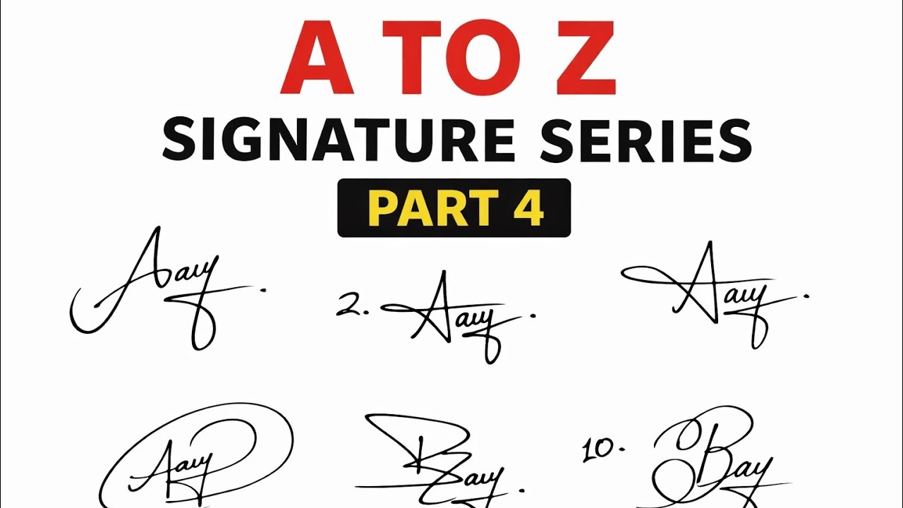 A to Z Signature Series part 5