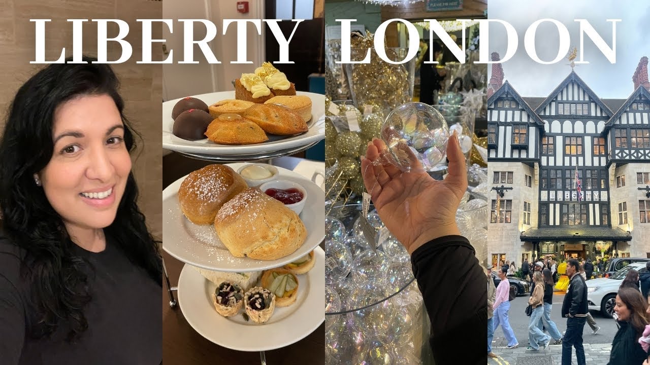 AFTERNOON TEA AT LUXURY LONDON DEPARTMENT STORE LIBERTY WITH A WALK THROUGH THE CHRISTMAS SHOP ETC!
