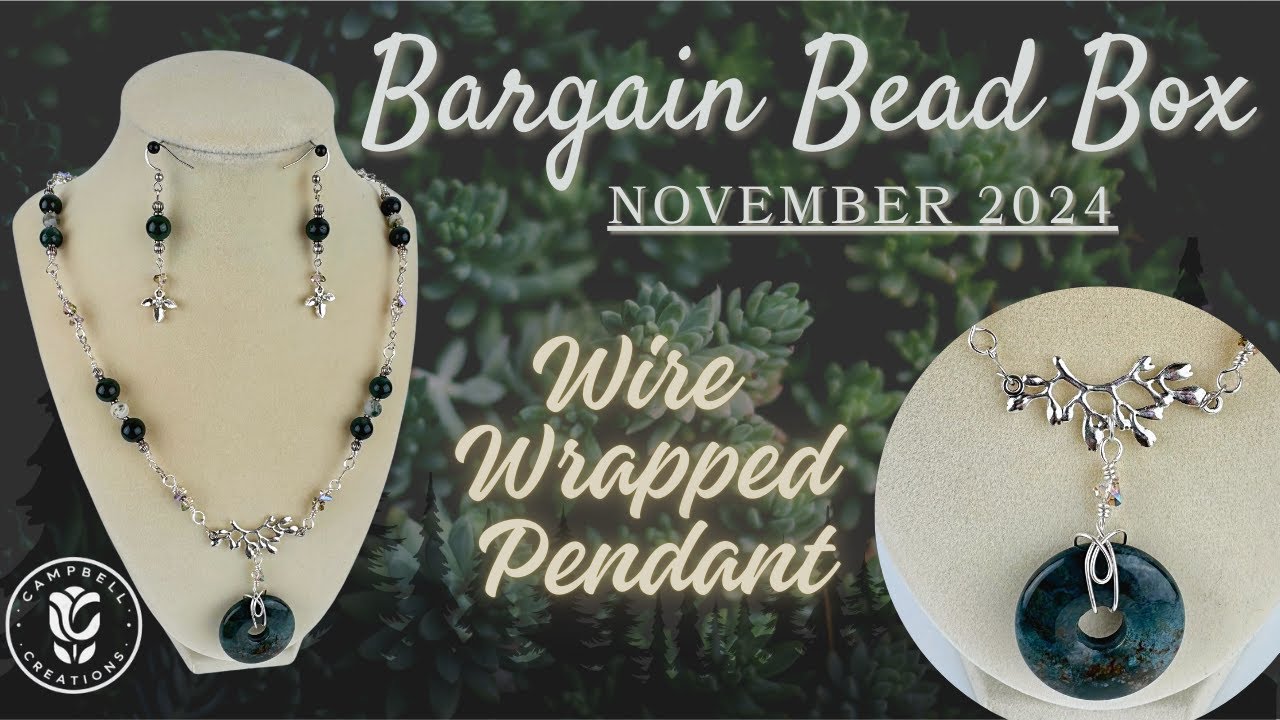 Bargain Bead Box | November 2024 | Wire Wrapped Pendant