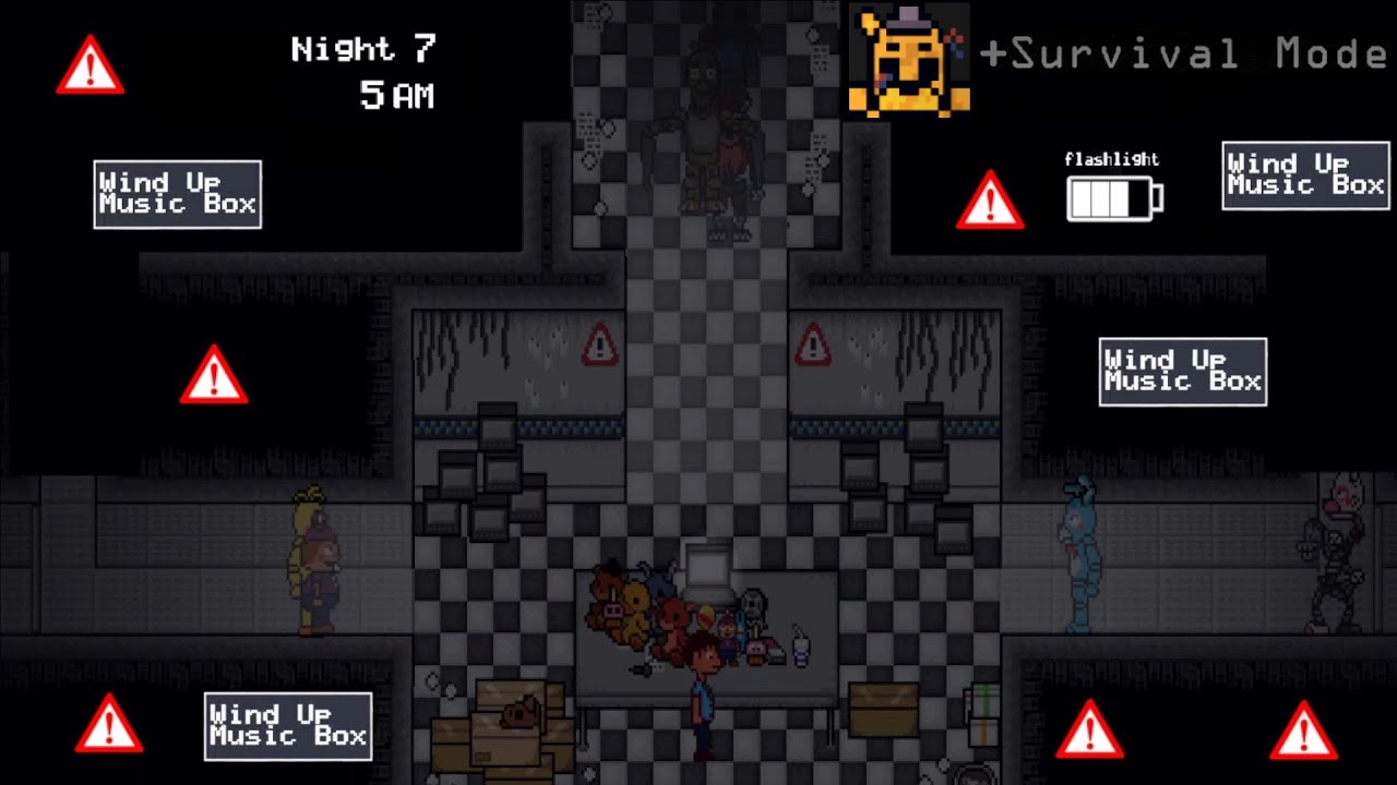Five Nights at Freddy's 2 2D | Golden Freddy + Survival Mode 30 minutes