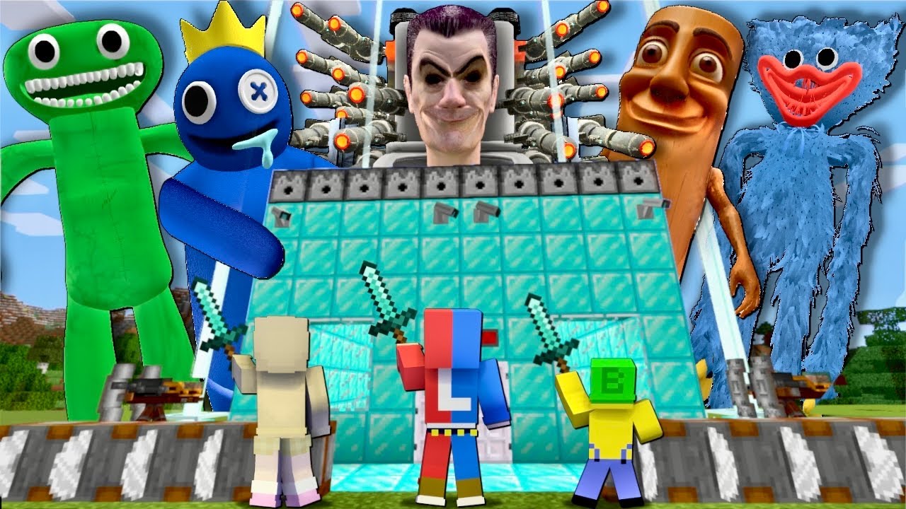 有名な化け物モブ軍団 VS 最強セキュリティハウス✨️【マイクラ マインクラフト】ぽっぴんず