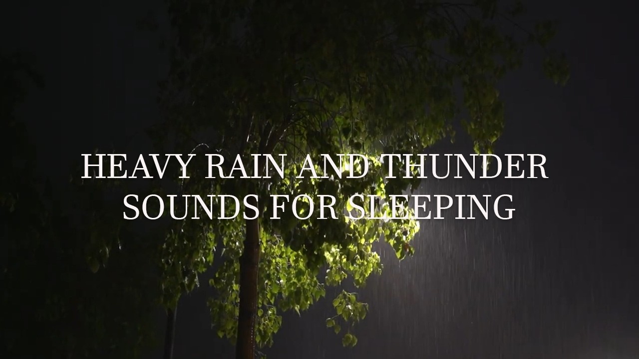 Heavy Rain and Thunder Sounds for Sleeping – Dark Screen Rainstorm for Insomnia & Anxiety Relief