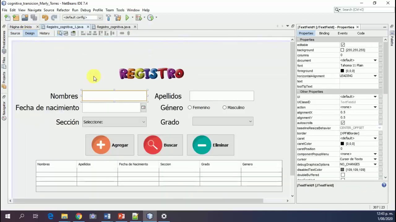 Botón Buscar en Jtable