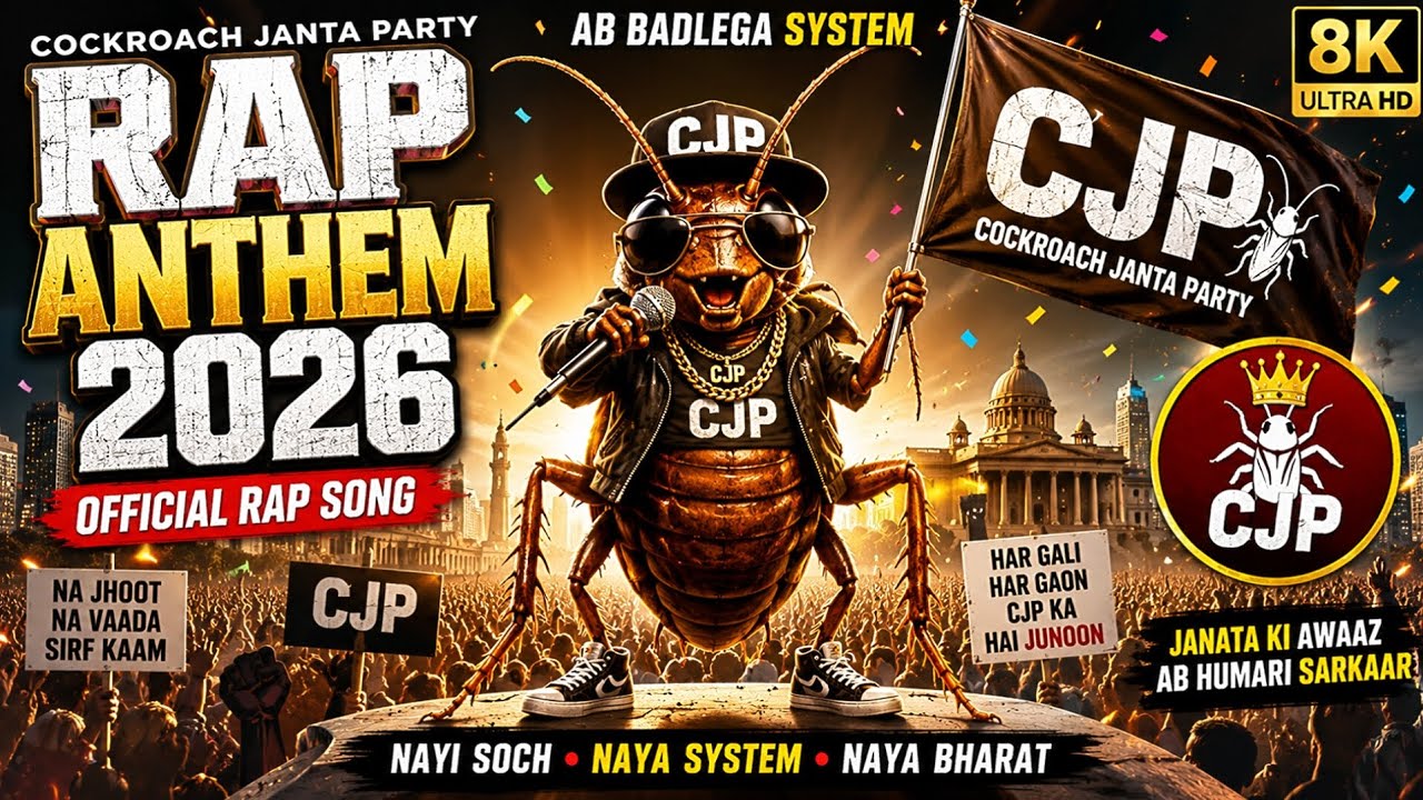 🪳 Cockroach Janta Party Rap Song 2026 🔥 Official CJP Anthem | Political Rap Song Hindi 