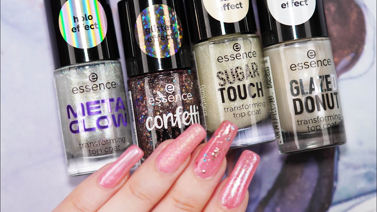 Essence Transforming Top Coat 💅 (holo, glitter, sand and chrome effect!) - femketjeNL