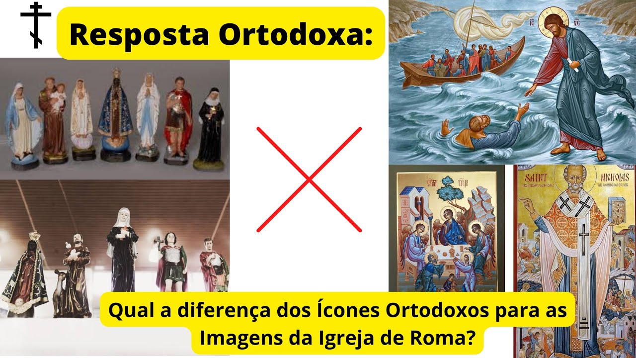 Qual a diferença dos Ícones Ortodoxos para as Imagens da Igreja Romana?