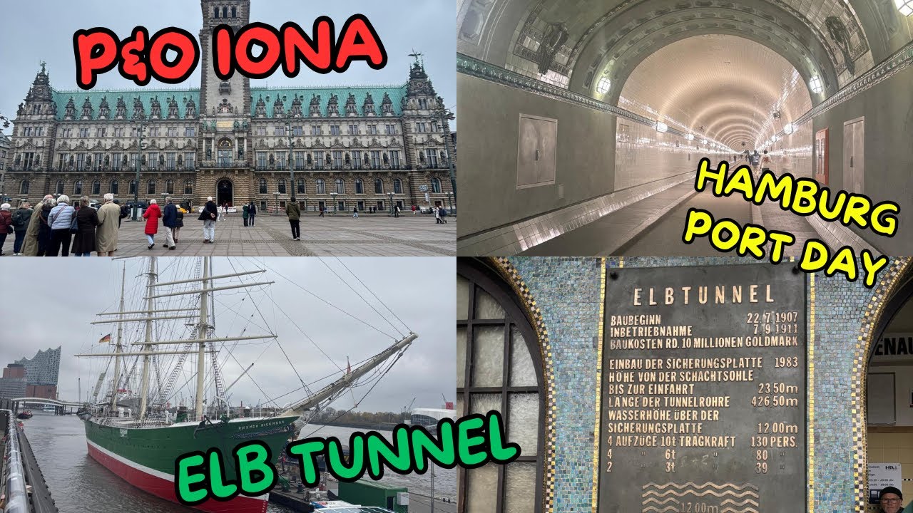 OUR FIRST EVER CRUISE PART 3 | HAMBURG WALK AROUND | PORT DAY | ELB TUNNEL