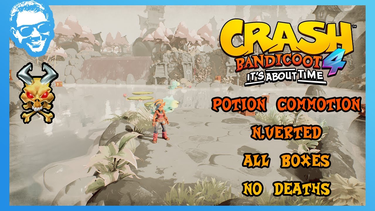 Potion Commotion (N.Verted) - Full Walkthrough - No Deaths - All Gems - Crash Bandicoot 4 [4k]