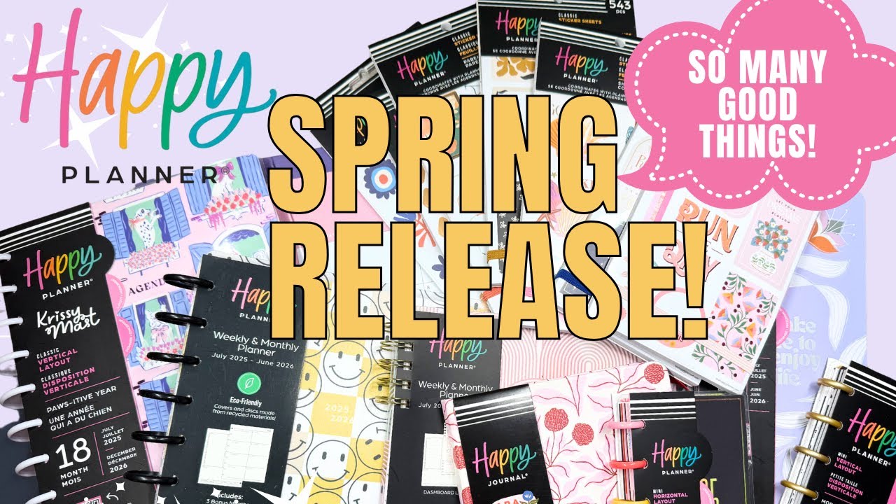 Happy Planner 2025 Spring Release | Flip Through of New Product | Planners & Sticker Books!