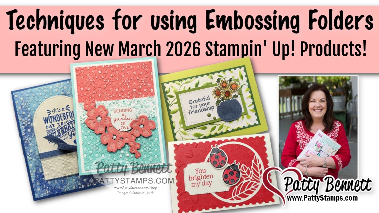 Techniques for using Stampin' Up! Embossing Folders