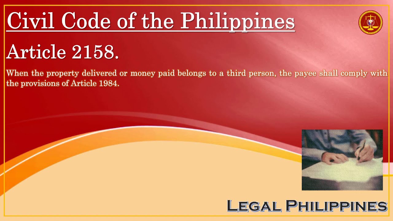 Civil Code of the Philippines, Article 2158