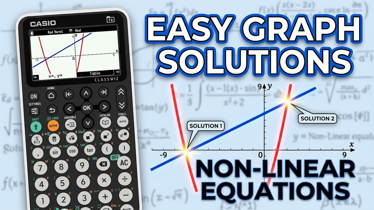 Решение систем уравнений (нелинейных) на Casio fx-CG100 Classwiz #casiocalculator