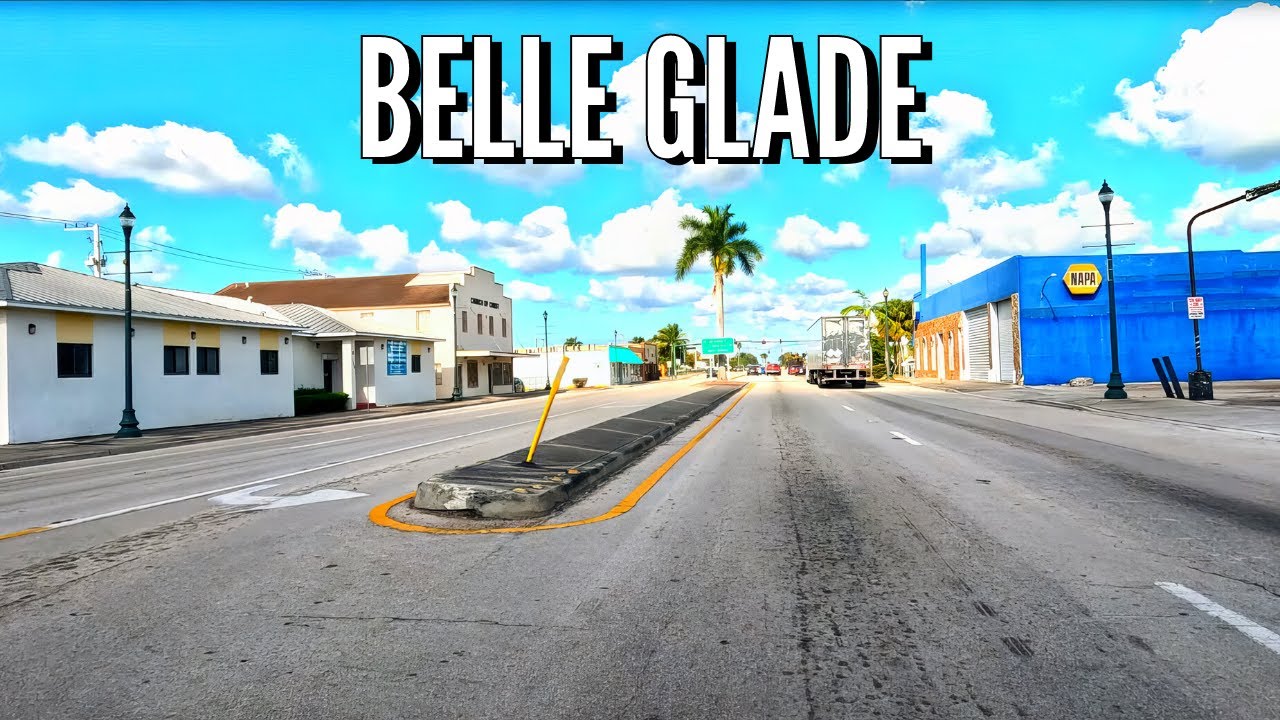 Belle Glade Florida Driving Through